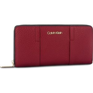 Duży Portfel Damski CALVIN KLEIN - City Leather Large Z K60K604494 628. Czerwone portfele marki Calvin Klein, ze skóry. Za 449,00 zł.
