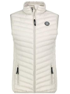 Sublevel Kamizelka pikowana w kolorze kremowym rozmiar: XL. Brązowe kamizelki Sublevel, xl, bez wzorów, bez kołnierzyka, bez ramiączek, bez kaptura. Za 126,99 zł.