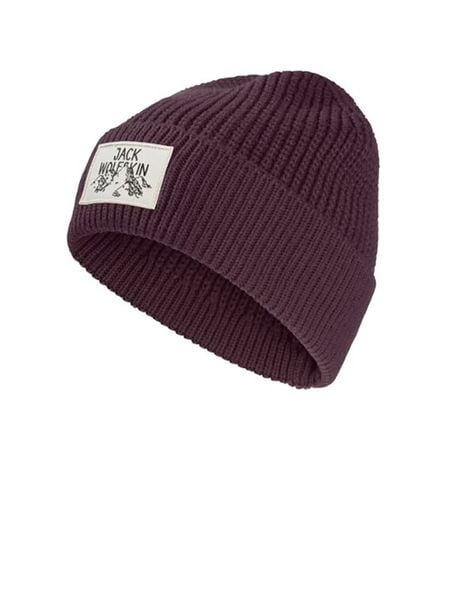 Jack Wolfskin Czapka beanie "Badge" w kolorze fioletowym rozmiar: onesize. Różowe czapki Jack Wolfskin, bez wzorów, z materiału. Za 118,01 zł.