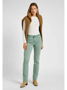 Lee Dżinsy - Regular fit - w kolorze zielonym rozmiar: W28/L33. Zielone jeansy Lee, bez wzorów. Za 121,99 zł.