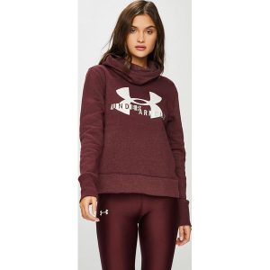 Under Armour - Bluza. Brązowe bluzy marki Under Armour, z nadrukiem, z bawełny. W wyprzedaży za 159,90 zł.