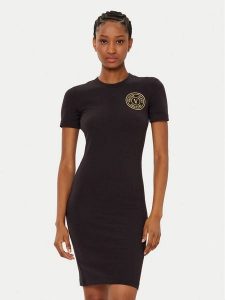 Versace Jeans Couture Sukienka codzienna 78HAOT00 Czarny Slim Fit. Czarne kombinezony Versace Jeans Couture, xxs, bez wzorów, z bawełny, bez kołnierzyka, bez ramiączek. Za 309,99 zł.