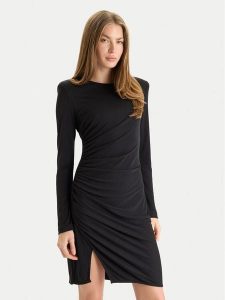 Gaudi Sukienka koktajlowa 521FD14009 Czarny Slim Fit. Czarne sukienki Gaudi, xs, bez wzorów, z syntetyku, wizytowe, bez kołnierzyka, bez ramiączek. Za 599,99 zł.