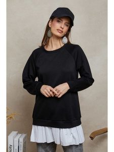 Plume Bluza "Nature" w kolorze czarnym rozmiar: M. Czarne bluzy Plume, m, bez wzorów, bez kaptura. Za 162,49 zł.