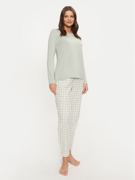 Selmark Piżama P9173 Zielony Relaxed Fit. Zielone piżamy Selmark, bez wzorów, z bawełny, bez ramiączek. Za 179,99 zł.