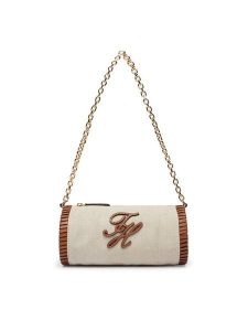 Tommy Hilfiger Torebka Th Elev Summ Chain Bag Canvas AW0AW18635 Beżowy. Brązowe torebki klasyczne TOMMY HILFIGER, bez wzorów, z materiału, bez dodatków. Za 569,99 zł.