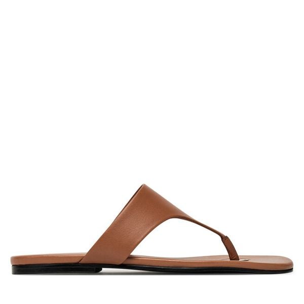 Japonki GINO ROSSI. Brązowe klapki Gino Rossi, bez wzorów, bez obcasa. Za 160,99 zł.