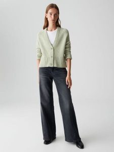 OPUS Kardigan "Dassi" w kolorze jasnozielonym rozmiar: 42. Zielone kardigany Opus, z wełny. Za 117,99 zł.