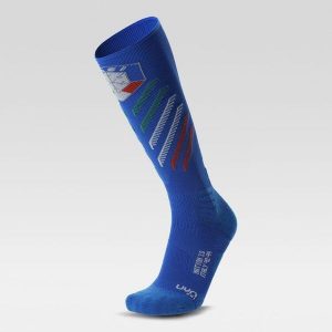 Skarpety narciarskie dla dorosłych UYN Natyon 3.0 Ski Socks Italy. Niebieskie skarpetki UYN, bez wzorów. Za 169,99 zł.