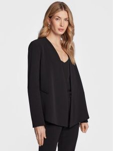 TWINSET Marynarka 231TP2775 Czarny Regular Fit. Czarne marynarki i żakiety Twinset, bez wzorów, z syntetyku. Za 579,99 zł.