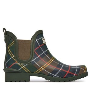 Kalosze Barbour. Zielone kalosze Barbour, bez wzorów. Za 349,99 zł.