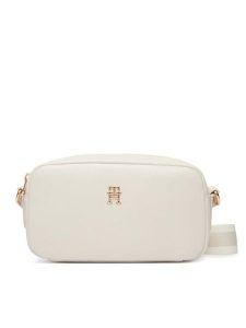 Tommy Hilfiger Torebka Th Essential Camera Bag AW0AW18370 Beżowy. Brązowe listonoszki TOMMY HILFIGER, bez wzorów, ze skóry, bez dodatków. Za 409,99 zł.