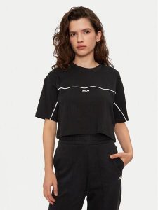 Fila T-Shirt Loobu FAW0908 Czarny Regular Fit. Czarne t-shirty Fila, xl, bez wzorów, z bawełny, bez kołnierzyka, bez ramiączek. Za 79,99 zł.