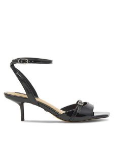 Nine West Sandały BYCCC02 Czarny. Czarne sandały Nine West, bez wzorów, ze skóry, bez obcasa, na szpilce, bez zapięcia. Za 184,99 zł.