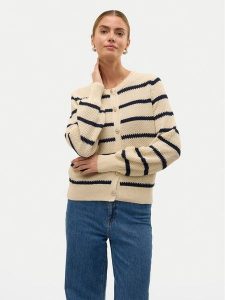 Vero Moda Kardigan Amazing 10319138 Beżowy Regular Fit. Brązowe kardigany Vero Moda, z syntetyku. Za 89,99 zł.