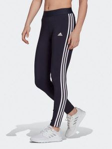 Adidas Legginsy 3 Stripes Leggings H07771 Niebieski. Niebieskie legginsy ADIDAS, bez wzorów, z bawełny. Za 89,99 zł.