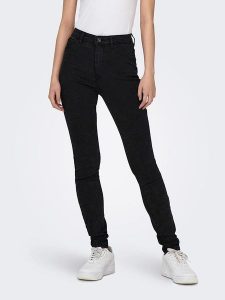 ONLY Dżinsy "Rose" - Skinny fit - w kolorze czarnym rozmiar: XS/L32. Czarne jeansy ONLY, bez wzorów, z podwyższonym stanem. Za 57,06 zł.
