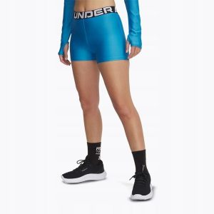 Spodenki Damskie Sportowe Under Armour Hg Shorty. Niebieskie spodenki sportowe Under Armour, bez wzorów, na fitness i siłownię. Za 99,99 zł.