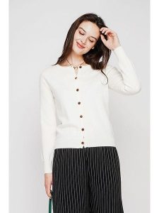 C& Jo Kardigan w kolorze białym rozmiar: 42. Białe kardigany C& Jo, ze splotem. Za 121,99 zł.