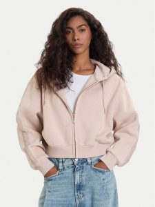 Guess Bluza V5BQ11 KB681 Beżowy Oversize. Brązowe bluzy Guess, m, z aplikacjami, z bawełny, bez kaptura. Za 319,99 zł.