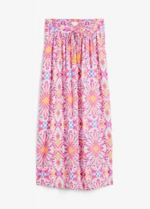 Spódnica maxi z lejącej wiskozy. Zielone spódnice bonprix, na lato, bez wzorów, z wiskozy, maxi. Za 112,99 zł.