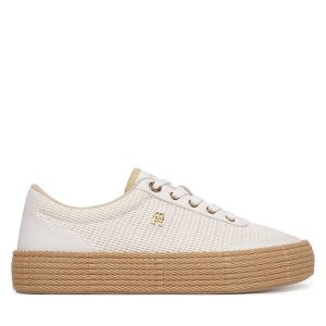 Espadryle Tommy Hilfiger. Białe espadryle TOMMY HILFIGER, bez wzorów, bez obcasa. Za 369,99 zł.