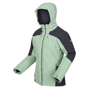 Kurtka turystyczna zimowa damska Highton ze stretchem. Szare kurtki Regatta, na zimę, bez wzorów, bez kaptura. Za 179,99 zł.