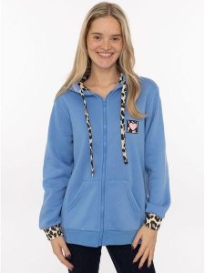 Zwillingsherz Bluza "Wild Heart" w kolorze niebieskim rozmiar: S/M. Niebieskie bluzy Zwillingsherz, m, bez wzorów, bez kaptura. Za 169,45 zł.