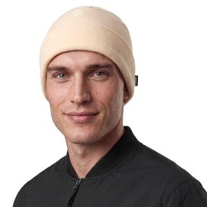 Czapka trekkingowa z polaru Siroko Aysen Sand. Brązowe czapki SIROKO, bez wzorów, z materiału. Za 84,00 zł.