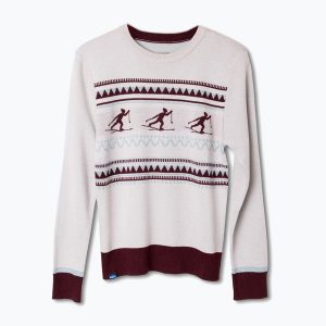 Sweter damski KAVU Hillrose. Białe swetry klasyczne KAVU, bez kołnierzyka. Za 279,99 zł.