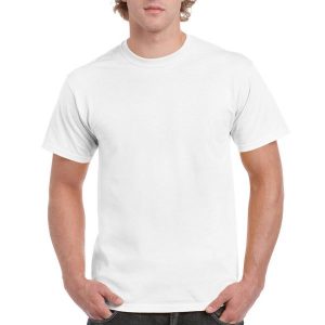 Koszulka Z Młotkiem Dla Dorosłych Unisex. Białe bluzki GILDAN, m, bez wzorów, sportowe, bez kołnierzyka, bez ramiączek. Za 44,99 zł.