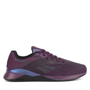 Buty na siłownię Reebok. Fioletowe buty sportowe Reebok, bez wzorów, bez zapięcia, na fitness i siłownię. Za 179,00 zł.