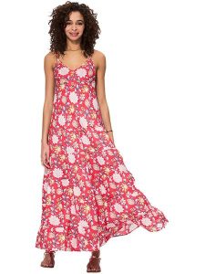 Aller Simplement Sukienka w kolorze różowo-białym rozmiar: 42. Czerwone sukienki Aller Simplement, bez wzorów, z bawełny, bez kołnierzyka, bez ramiączek, maxi. Za 100,99 zł.
