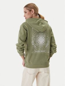 Roxy Bluza Surf Stoked Terry Vint ERJFT05062 Khaki Relaxed Fit. Brązowe bluzy Roxy, m, bez wzorów, z syntetyku, bez kaptura. Za 239,99 zł.