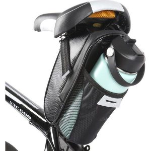 Torba rowerowa pod siodełko Wozinsky wodoodporna bidon 1,5 L. Czarne torebki klasyczne WOZINSKY, bez wzorów, bez dodatków. W wyprzedaży za 49,79 zł.