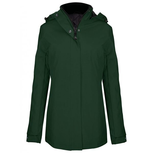 Parka dla kobiet Kariban. Zielone kurtki KARIBAN, na zimę, bez wzorów, bez kaptura. W wyprzedaży za 194,50 zł.