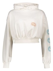 Reebok Bluza "Good Vives" w kolorze białym rozmiar: M. Białe bluzy Reebok, m, bez wzorów, z kapturem. Za 118,95 zł.