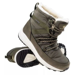 Śniegowce Iguana Palea Mid Wp W 92800442464 zielone. Zielone buty zimowe z gumy, bez obcasa, bez zapięcia. Za 482,99 zł.