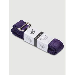 Pasek do jogi Kurma Evolve 300 cm. Fioletowe paski KURMA, bez wzorów, sportowe. W wyprzedaży za 69,99 zł.