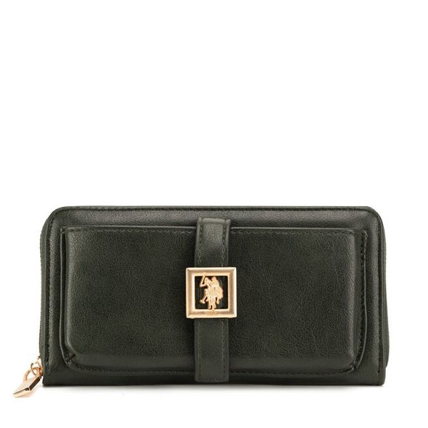Portfel U.S. Polo Assn. Zielone portfele U.S. Polo Assn., bez wzorów. Za 69,99 zł.