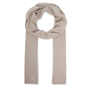 Szalik Calvin Klein. Brązowe szaliki Calvin Klein, bez wzorów. Za 219,99 zł.