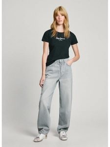 Pepe Jeans Koszulka w kolorze czarnym rozmiar: XL. Czarne bluzki Pepe Jeans, xl, bez wzorów, z bawełny, bez kołnierzyka, bez ramiączek. Za 92,21 zł.
