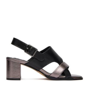 Sandały MEXX. Czarne sandały Mexx, bez wzorów, bez obcasa, na słupku, bez zapięcia. Za 329,99 zł.