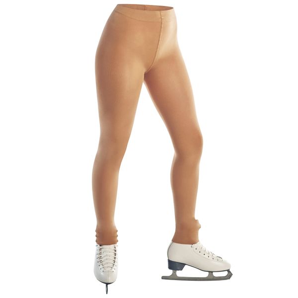 Rajstopy do łyżwiarstwa figurowego Axelys bez stóp. Brązowe rajstopy i pończochy AXELYS, bez wzorów, z elastanu. Za 59,99 zł.