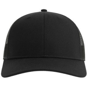 Czapka Z Daszkiem Dla Dorosłych Unisex Bryce 5 Panel Trucker Cap. Czarne czapki ATLANTIS, bez wzorów. Za 64,99 zł.