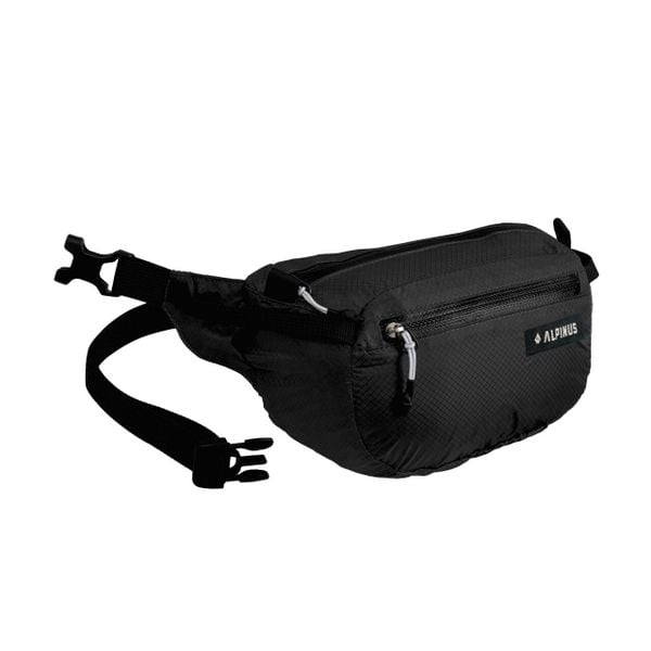 Saszetka turystyczna Alpinus Murtosa 21x13 cm. Czarne nerki i saszetki ALPINUS, bez wzorów. Za 79,00 zł.
