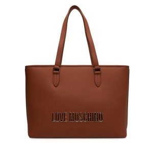 Torebka LOVE MOSCHINO. Brązowe shopper bag LOVE MOSCHINO, bez wzorów, bez dodatków. Za 759,99 zł.