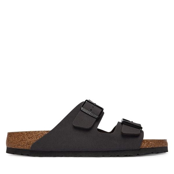 Klapki Birkenstock. Szare klapki Birkenstock, bez wzorów, bez obcasa. Za 399,99 zł.
