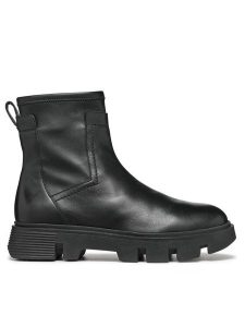 Geox Botki D Vilde D26UAC 043KB C9997 Czarny. Czarne botki Geox, bez wzorów, ze skóry, bez obcasa, na płaskiej podeszwie, bez zapięcia. Za 509,99 zł.