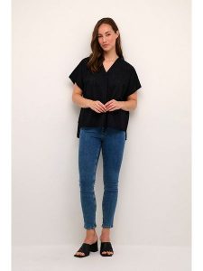 CULTURE Bluzka "Camille" w kolorze czarnym rozmiar: L/XL. Czarne bluzki Culture, l, bez wzorów, z bawełny, bez kołnierzyka, bez ramiączek. Za 105,63 zł.